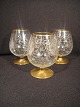 3 pcs Congnac 
glass
 with gold
