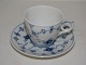 Royal 
Copenhagen Blue 
Fluted Plain, 
small demitasse 
cup with 
matching 
saucer.
Decoration ...