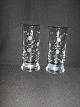 2 beautiful 
Holmegaard 
Glass with 
Rosen grinding.
 Height: 16 
cm.
 price for 2 
Dkr. 450, -