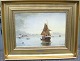 painting of 
ship whit 
kronborg in the 
background
32 x 46 cm 
painter Prof. 
Carl Neumann 
...