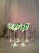 3 Green liqueur 
glass on high 
stalk with 
optical striped 
bowl.