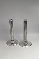 Pair of Georg Jensen Sigvard Bernadotte Sterling Silver Candlesticks No 855E. Measures 18,5cm ...