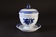 Blue Tranquebar 
by Royal 
Copenhagen og 
Aluminia 
Jam jar with 
lid 
and fixed 
saucer no ...