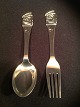 Hans Christian 
Andersen 
Children's 
cutlery. Spoon 
and Fork.
prima silver 
plated.