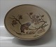 Scandinavian 
Art Potter 
Bornholm Art 
Pottery, L. 
Hjort
Brown Bowl 
decorated with 
Starling bird 
...