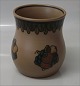 Brown Vase with 
fruit 
decoration 12.5 
x 12.5 cm l. 
Hjorth Denmark 
82	 
Scandinavian 
Art Potter ...