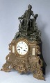 Clock in brass, 
"La Fontaine", 
France app. 
1900. In good 
condition, some 
wear.