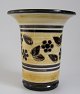 Humlebæk vase, 
20th century. 
Denmark. Clay, 
decorated in 
yellow and 
black with 
flowers with 
...