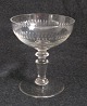 Champagne basins, 20th century. with round foot, profiled stem and basin with cuts. Height: 11 ...