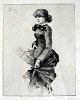 Boutet, Henri 
(1851 -?) 
France: A young 
woman with a 
package. 
Etching. Signed 
.: HB 19 x 14.5 
...