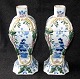 Par Delft 
vases, 20th 
century. 
Netherlands. 
Copies of the 
1700's vases. 
Polychrome 
decorated ...