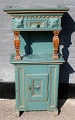 Danish post 
cabinet, 18th 
century. 
Painted. With 
feet, carved 
pillars and 
cheat drawer. H 
.: 122 ...