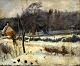 Vantore, Mogens 
(1895 - 1977) 
Denmark: A man 
on a road - 
winter. Oil on 
canvas. Signed 
.: M. ...