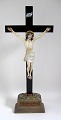 Crucifix, 19th 
century. 
Germany, 
suffering 
cross, painted 
wood and 
plaster. With 
text on foot .: 
...