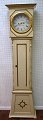 Danish grandfather clock, 19th century. In white painted box. 8 days movement with repetition. ...