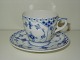 Royal 
Copenhagen Blue 
Fluted Half 
Lace,
Mocca cup and 
saucer, 
Decoration 
number 1/528. 
or ...