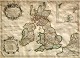 Hand colored map of England, French edition, 1709. Produced by Hubert Iaillot. Artist: Cordier. ...
