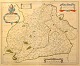 Map of the diocese of Evreux in northern Normandy, France. 17th century. App.. 1680. Hand ...