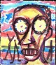 Gislason, Jon 
(1955): 
Composition. 
Portrait. Water 
color on paper. 
Sign. Jon 
Gislason - 91. 
30 x ...
