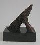 Danish artist (20th century): Composition. Bronze. Signed: Monogram LA 87. No. 111/125. On black ...
