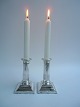 Empire 
candlesticks in 
newly silvered 
plate, Denmark 
approx. 1880.
14cm. high and 
8cm. in the 
foot.
