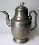 Chinese tea pot 
in pewter, c. 
1900. With 
numerous 
decorations and 
text on the 
sides. With 
handle ...