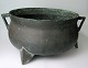 Antique tripod 
ore pot, 17th, 
century. With 
handles and 
out-jointed at 
the top. 
Diameter of ...