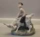Royal 
Copenhagen  737 
RC  Faun on 
goat Chr. 
Thomsen 1906 20 
x 22 cm   In 
mint and nice 
condition
