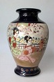 Satsuma vase, 
Japan, around 
1900. With blue 
glaze with 
gilding. Two 
polychrome 
scenes with 
women ...