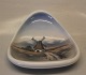 Lyngby 
Porcelain 
111-2-93 a Mill 
tray 18 x 16 cm 
Triangular 
Marked with a 
Royal Crown ...