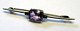 Tie pin in silver with amethyst, c. 1920. L .: 5.8 cm. No visible marks.