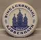 Bing and 
Grondahl  Large 
round dealer 
sign 32 cm 
Marked with the 
three Royal 
Towers of ...