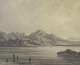 Libert, Georg 
Emil (1820 - 
1908) Denmark: 
Mountain 
Landscape. 
Signed .: GE 
Libert. 
Drawing. 21.5 
...