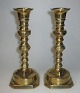 Pair of Chinese 
brass 
candlesticks, 
20th century. 
The British 
model. Pedestal 
base with ...