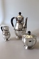 Georg Jensen Sterling Silver Coffee Set with Coffee pot, Sugar bowl and creamer 
No 353C, 353C and 353B