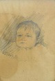 Mols, Niels 
Petersen (1859 
- 1921) 
Denmark: Child 
Portrait. Lead 
on paper. 
Signed .: 
Monogram ...