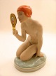 Royal 
Copenhagen 
Gerhardt 
Henning girl 
with mirror 
decorated in 
overglaze 
colors and gold 
...