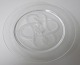 Lalique glass 
plates, 20th 
century France. 
Decoration in 
the form of a 
naked woman and 
leaf ...