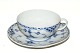 Royal Copenhagen Blue Fluted Half Lace Cup and Saucer#527