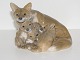 Royal 
Copenhagen 
figurine, fox 
with cubs.
The factory 
mark tells, 
that this was 
produced ...