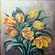 Slot, Ingrid (- 
1978) Denmark. 
Yellow tulips. 
Oil on canvas. 
Signed .: 
Ingrid Slot. 33 
x 33 cm. ...
