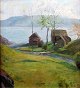 Friis Nybo, 
Poul (1869 - 
1920) Denmark: 
View from 
Haakonsvik, 
Norway. Oil on 
canvas. Signed 
.: ...