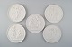 5 different 
biscuit plaques 
after 
Thorvaldsen, 
B&G (Bing & 
Grondahl)
Diameter 14.2 
cm.
In ...