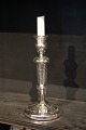 1800 Century candlestick in mercury glass. Height: 25,5cm.
