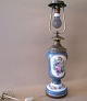Table lamp of 
porcelain, 
handpainted, 
France 1870-80
