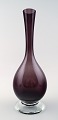 Swedish art 
glass vase.
Measures 25 
cm.
Unsigned.
