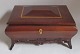 Mahogany casket 
to cards and 
chips, Denmark. 
1920. Polished. 
With marquetry 
of light wood 
and ...