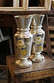 2 very fine 
1800 Century 
vases in 
mercury glass 
decorated with 
painted floral 
motif. (Sold 
...