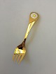 Georg Jensen 
Annual Fork 
1987 in gilded 
Sterling Silver 
with enamel. 
Measures 14.5 
cm (5 45/64")