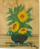 Von Gusiko b. 
1923: 
Compilation of 
flowers in a 
vase design. 
Von Gusiko 
80olie on 
panel, H: 48x39 
cm